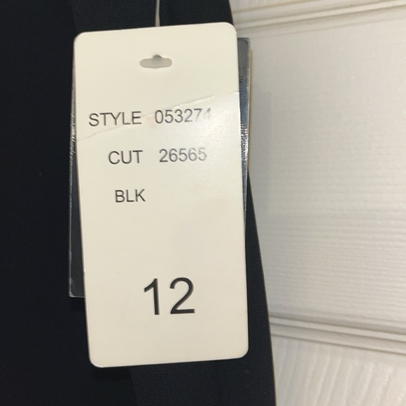 SANDRA DARREN BLACK CAPRI BELL BOTTOM SLACKS SIZE 12 - Picture 2 of 6